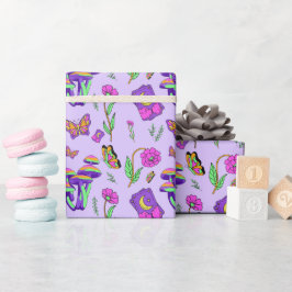 Mushroom Tarot Vibrant Psychedelic Esoteric Cadeaupapier