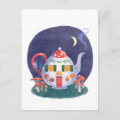 Mushroom Theepot Cottage Briefkaart (Voorkant)
