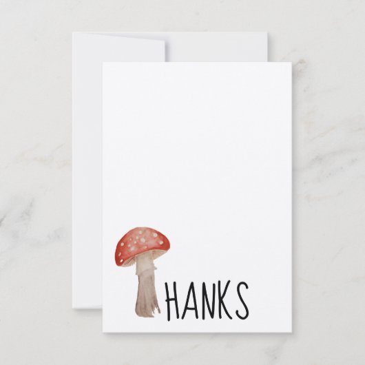 Mushroom Toadstool Merci Note (Devant)