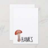 Mushroom Toadstool Merci Note (Devant / Derrière)