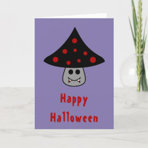 Mushroom Vampire Halloween Kaart