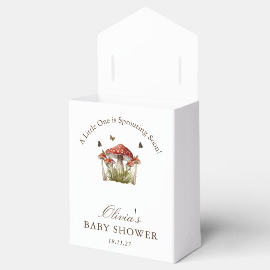 Mushroom vlinder thema Baby shower dank u Bedankdoosjes (Geopend)