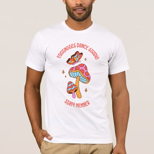 Mushroom Voetnoten Personeel Shirt (Voorkant)