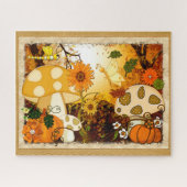 Mushroom Whimsical Autumn Fantasy Legpuzzel (Horizontaal)