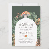 Mushroom Woodland Baby shower Kaart (Voorkant)