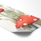 Mushroom Woodland Cottage Verjaardag Welkom Poster (Hoek)