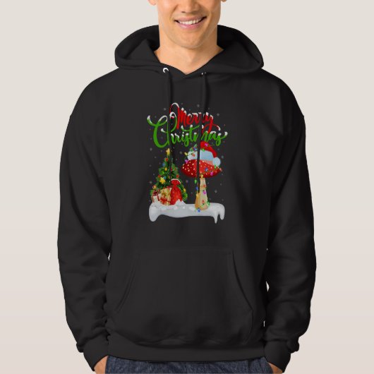 Mushroom   Xmas Decorations Santa Mushroom Christm Hoodie (Voorkant)