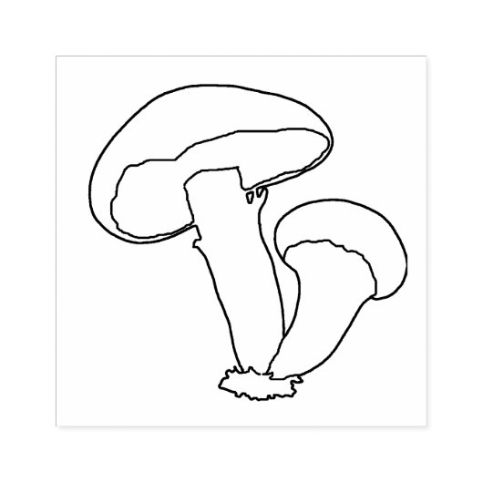 Mushrooms Art Stamp Rubberstempel (Afrduk)