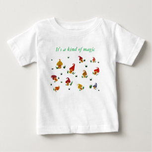 Mushrooms Baby Fine Jersey T-shirt, wit