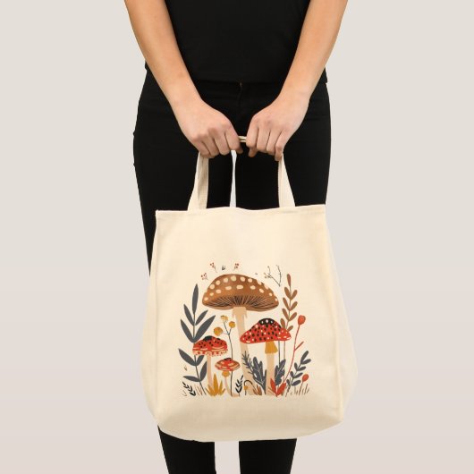 Mushrooms Shoulder Tote Bag (Devant (produit))