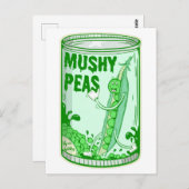 Mushy Peas pop kunst Briefkaart (Voorkant / Achterkant)