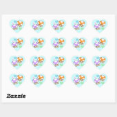 Mushy Puffs Champhroom Kawaii Stickers Coeur (Feuille)