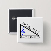 Musially Inclined Vierkante Button 5,1 Cm (Voorkant /achterkant)