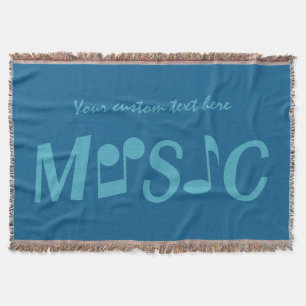 MUSIC aangepaste kleur- en tekstgootdeken Deken