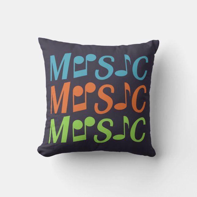 MUSIC aangepaste worpen kussen (Voorkant)