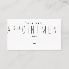 Music-afspraak herinneringskaart Uw volgende bezoe Visitekaartje