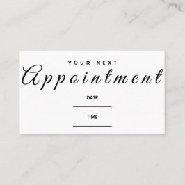 Music-afspraak herinneringskaart Uw volgende bezoe Visitekaartje