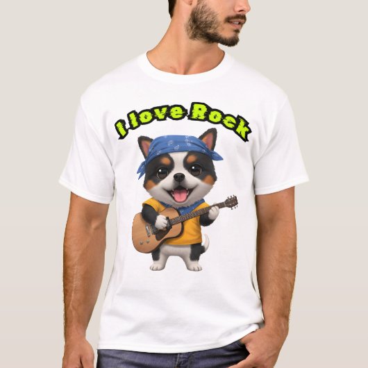 Music and canine style t-shirt (Voorkant)