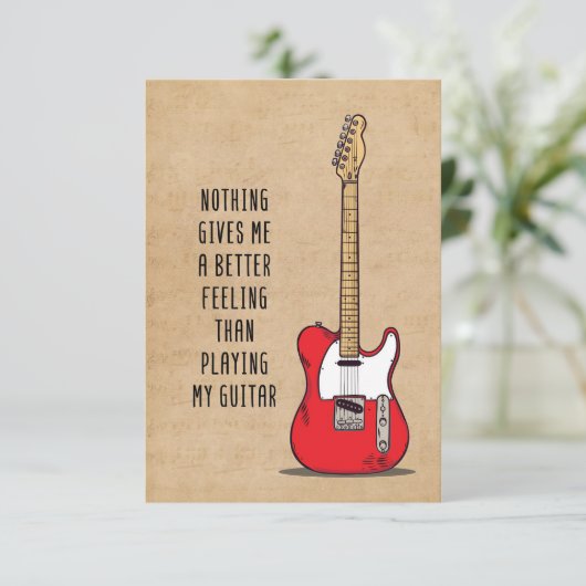 Music Art Nothing Gives Me A Better Bedankkaart (Staand voorkant)