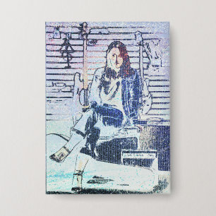 Music Art Print Button