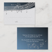 Music Bar Mitzvah Carte de siège (Devant / Derrière)