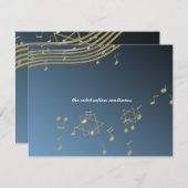 Music Bar Mitzvah / Carte Réception (Devant / Derrière)