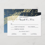 Music Bar Mitzvah Gold Réponse (Devant / Derrière)