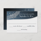 Music Bar Mitzvah Réponse Silver Blue (Devant / Derrière)