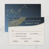 Music Bar Mitzvah Response Kaart (Voorkant / Achterkant)