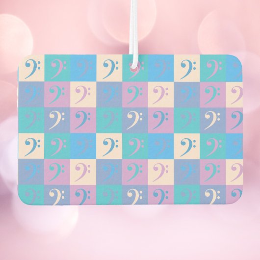 Music Bass Clef Pattern Pastel Luchtverfrisser