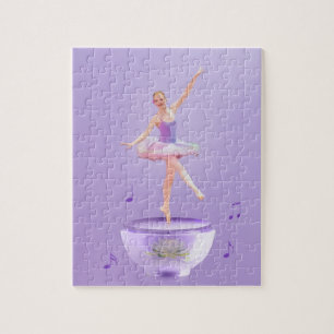 Music Box Ballerina met Water Lily, Monogram Legpuzzel