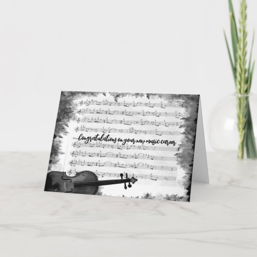 Music Career Gefeliciteerd Kaart (Voorkant)