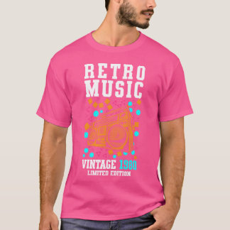 Music Cassette Year Audio girl T-shirt