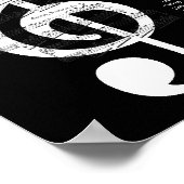 Music Choir Concert Treble Clef Poster promotionne (Coin)