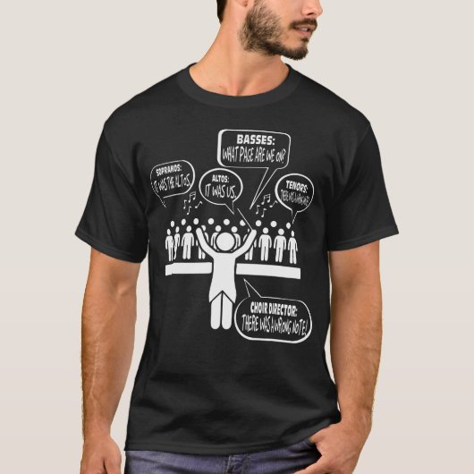 Music Choir Singing Members Gezegden Funny Christm T-shirt (Voorkant)