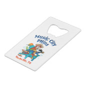 Music City Phins Carte de crédit SS Bottle Opener (Devant Angle)