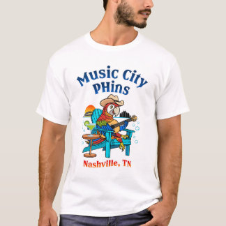 Music City Phins Mannen voorzijde Logo T-shirt