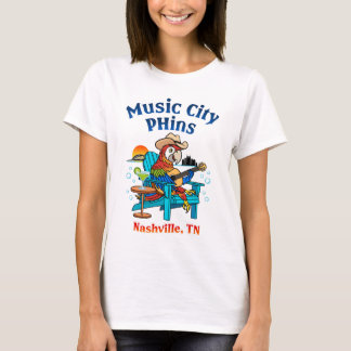 Music City Phins Vrouwen Front Logo T-shirt