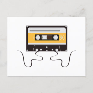 Music Classic Cassettebandje  Retro 1980 Uitnodiging Briefkaart