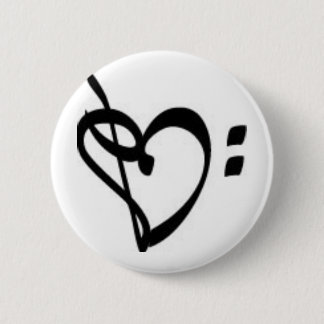 Music Clef Heart Button
