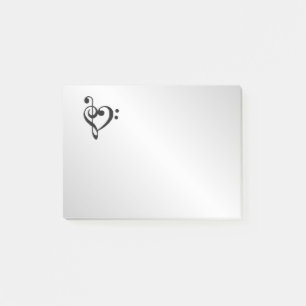 Music Clef Heart Post-it® Notes