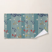 Music Clef Notes Musical Sound Treble Motif (Serviette à main)