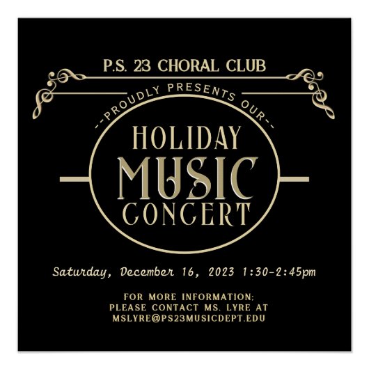 Music Club School Choir Choral Group Event Poster (Devant)