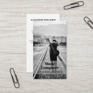 Music Composer Photo QR Code Carte de visite