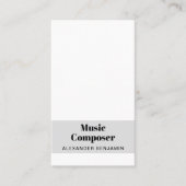 Music Composer Photo QR Code Carte de visite (Devant)