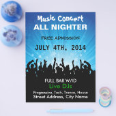 Music Concert All Nighter Music Flyer (Enkel)