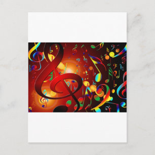 Music Destiny Song & Dance Notes Instruments Briefkaart