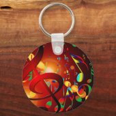 Music Destiny Song & Dance Notes Instruments Sleutelhanger (Voorkant)