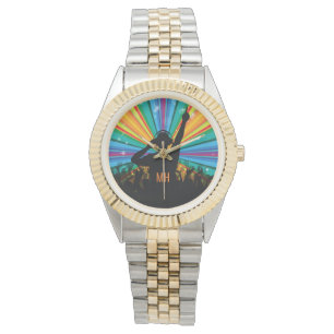 Music DJ aangepaste monogram-horloges Horloge