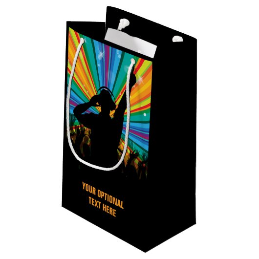 Music DJ aangepaste tekstcadezak Klein Cadeauzakje (Achterkant Gekanteld)